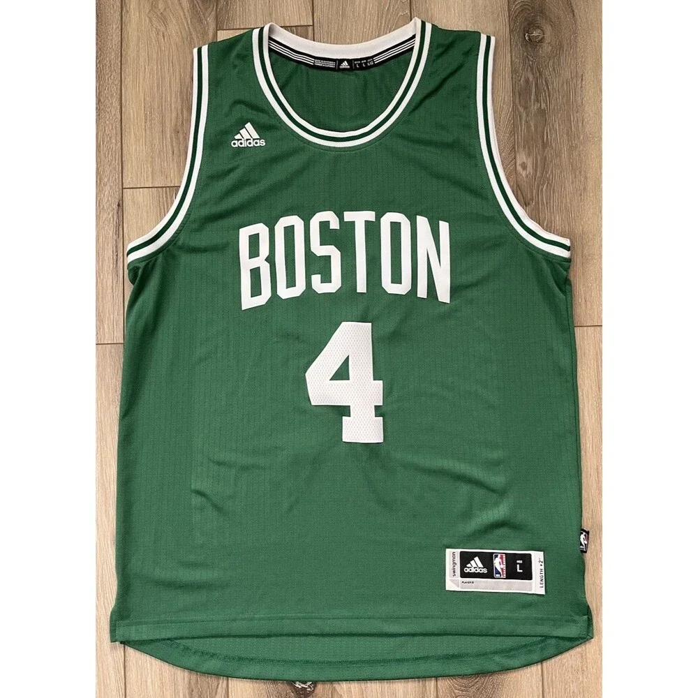 Adidas Swingman Green NBA Isaiah Thomas Boston Celtics Away Jersey L +2 Length